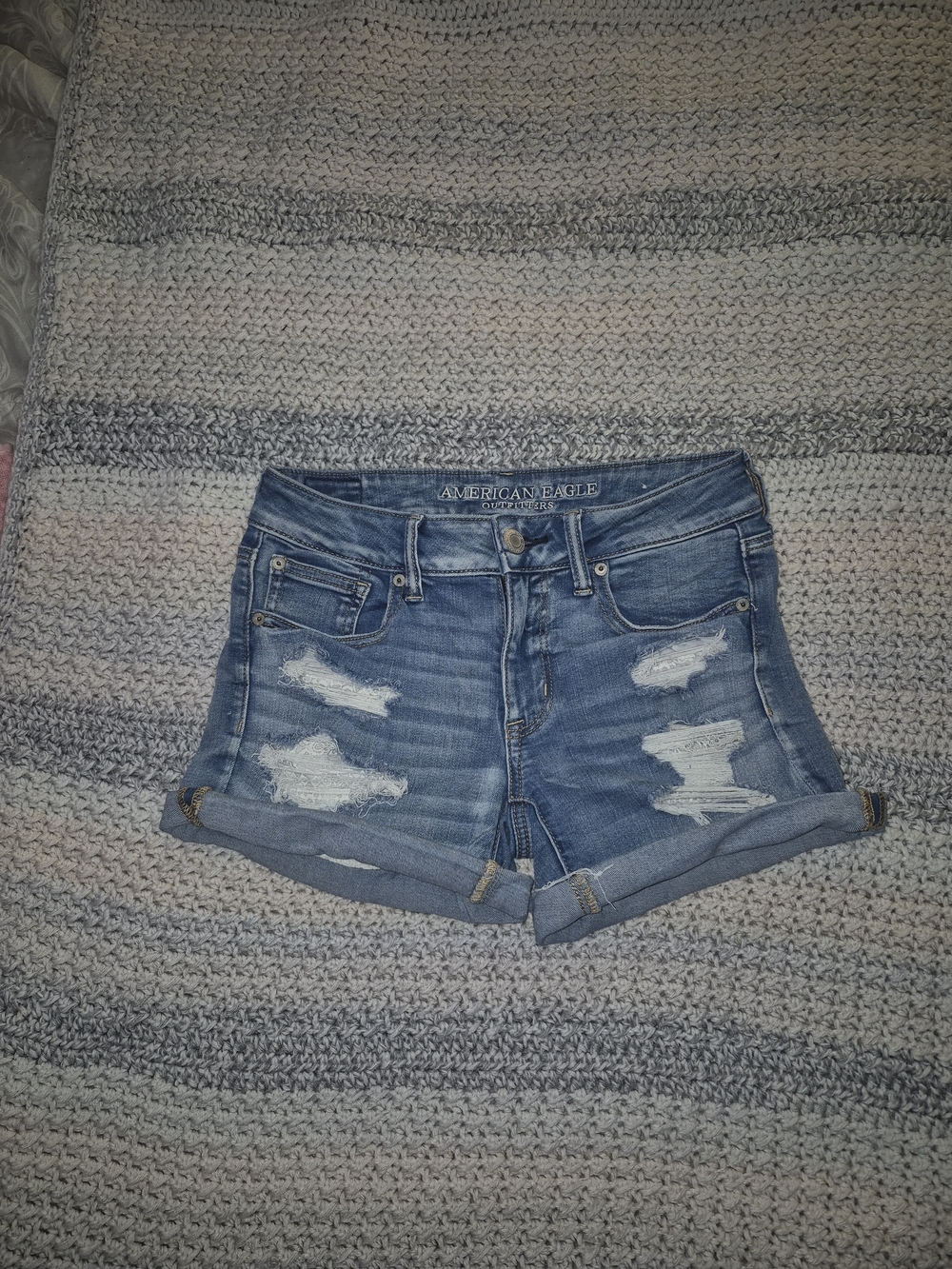 American Eagle Outfitters Women's Distressed Denim Shorts